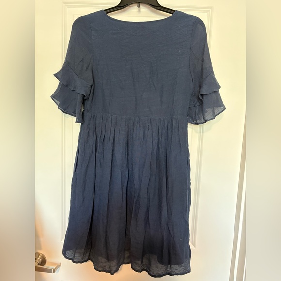 Polagram Navy Blue Floral Midi Dress - Picture 2 of 4